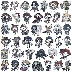 10/75Pcs Graffiti Style Character Identity V Anime Stickers studente impermeabile telefono valigia moto Notebook Sticker Decal