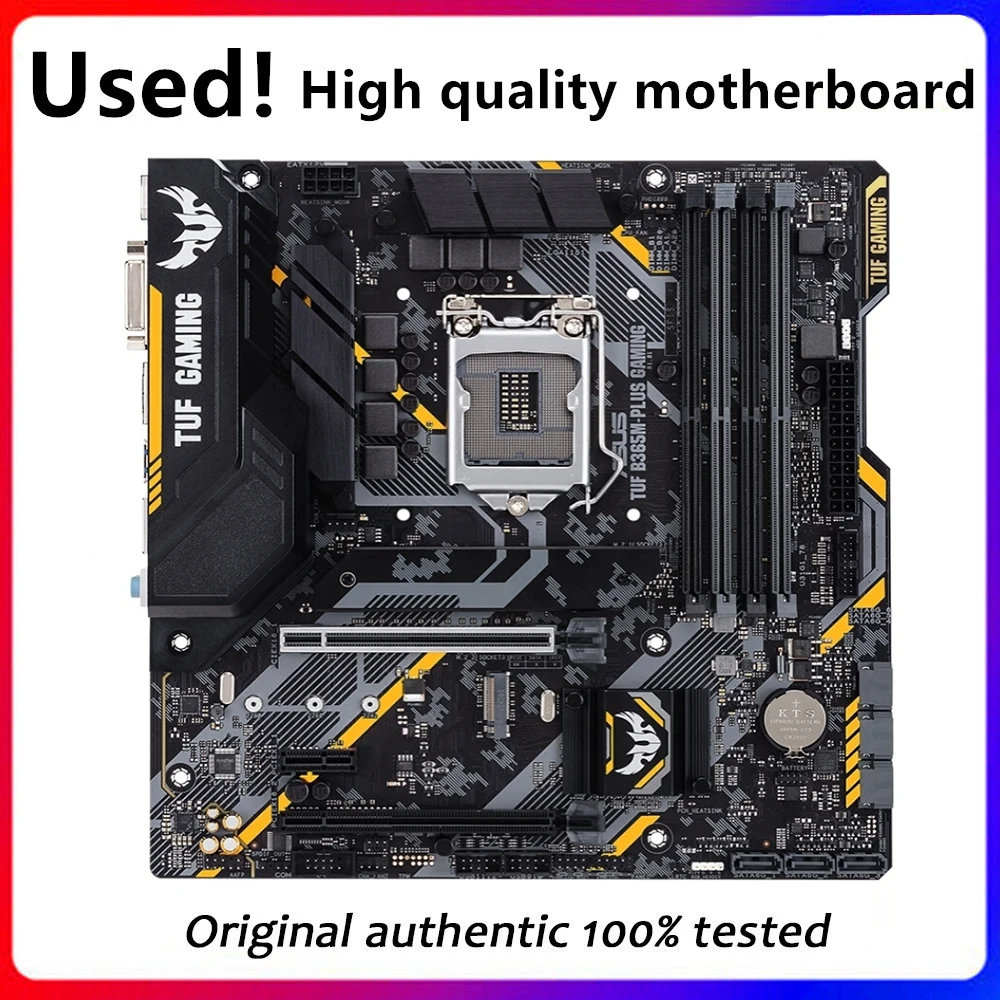 For Asus TUF B365M-PLUS GAMING Original Used Desktop Intel B365 B365M DDR4 Motherboard LGA 1151  i7/i5/i3 USB3.0 SATA3