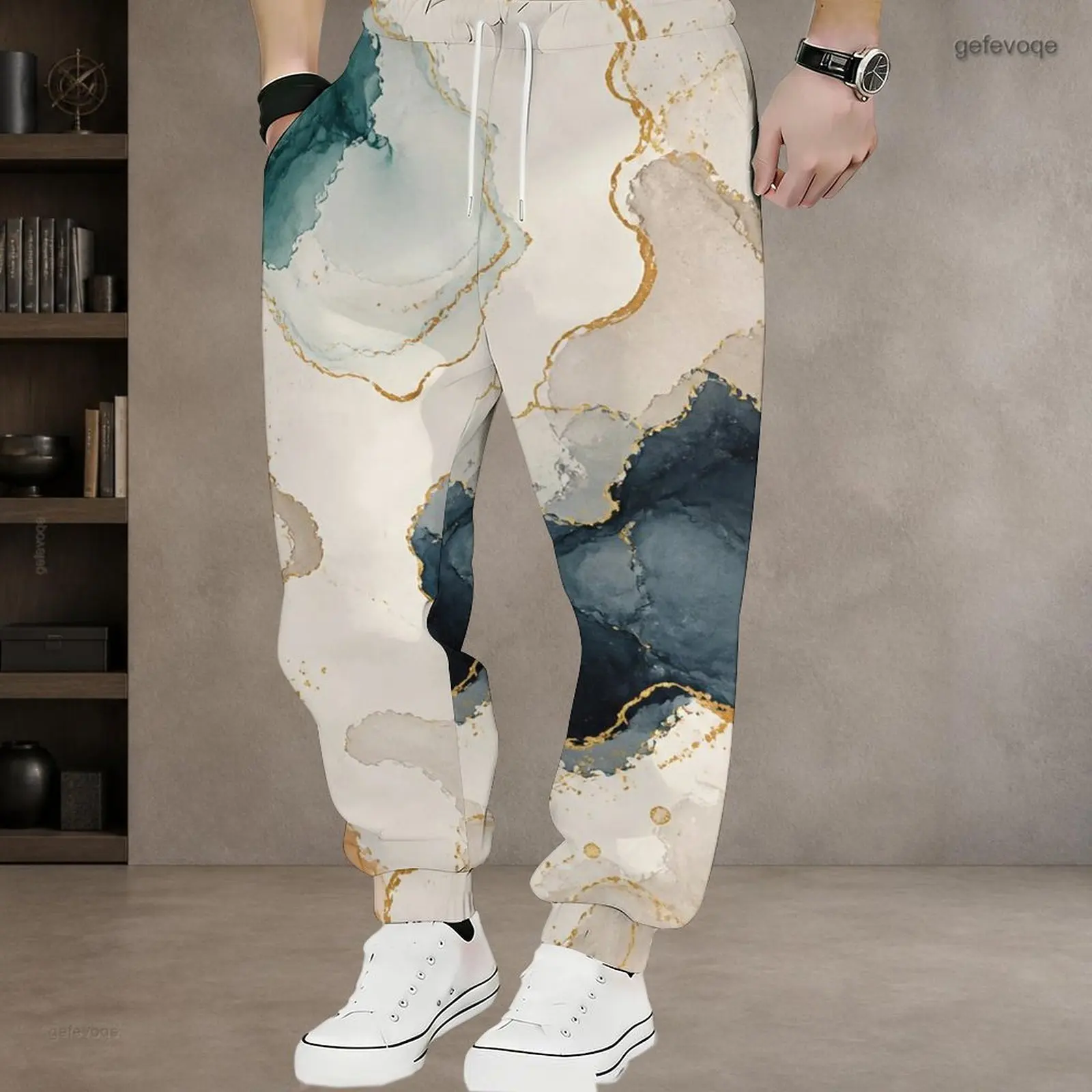 Men's Printed Drawstring Joggers — product detail 16
