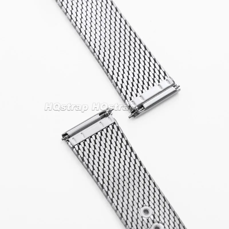 20mm Stainless Steel Mesh Watch Band Replacement for Omega Seamaster 007 James Bond Breathable Mesh Milanese Luxury Wristwatch view 5