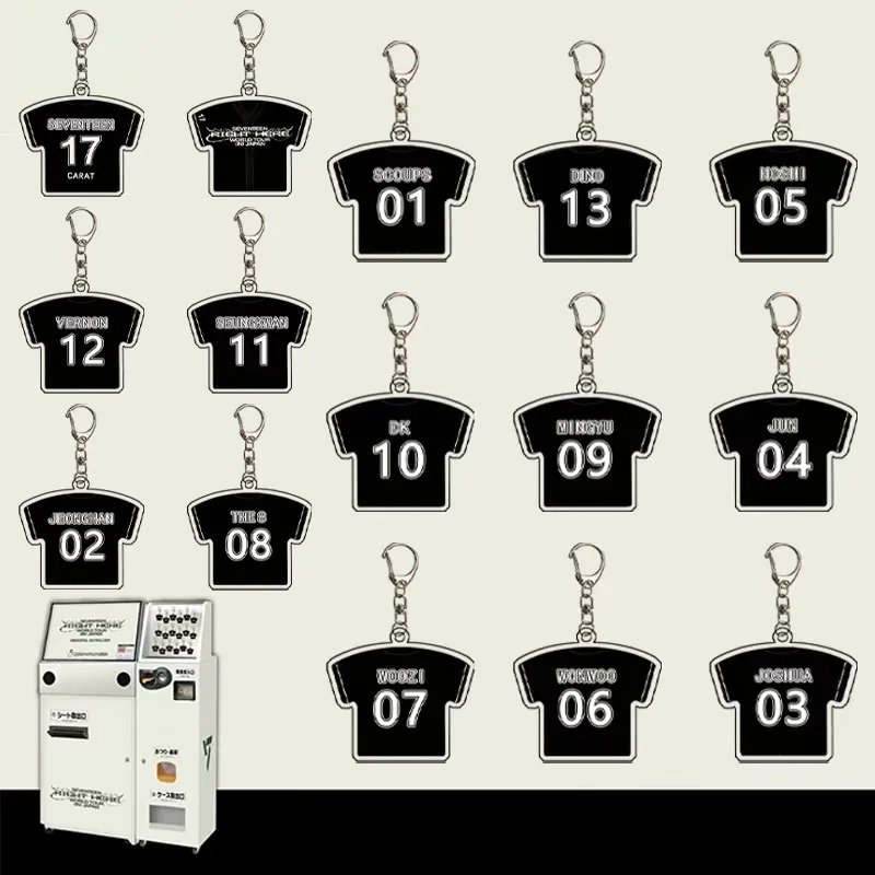 KPOP ST álbum derecho aquí llavero colgante JEONGHAN JOSHUA HOSHI THE8 Japón Tour Jerseys uniformes del equipo llavero acrílico regalos para seguidores