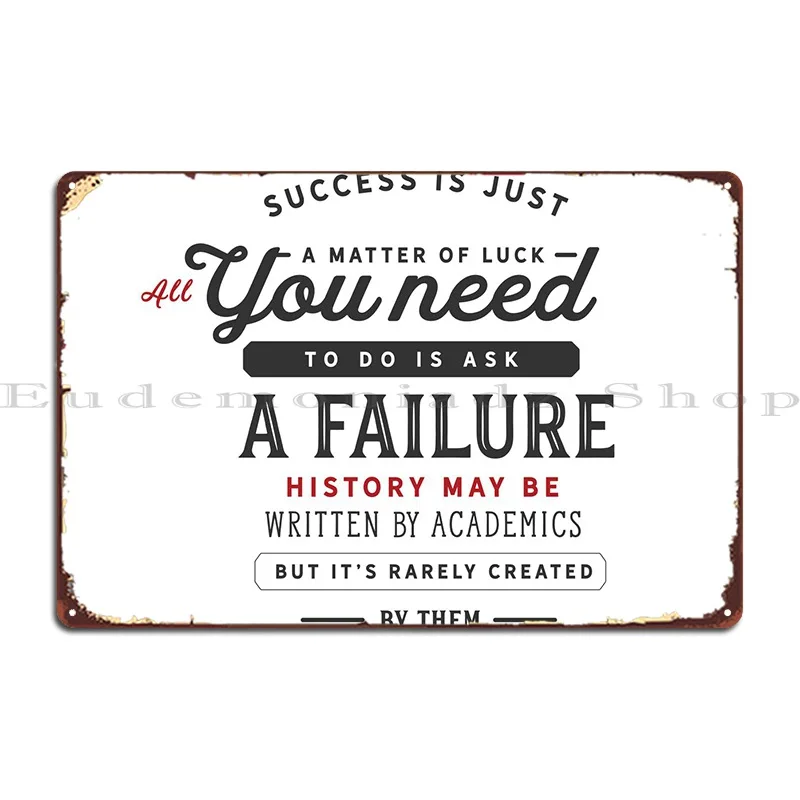 Success Is Just A Matter Metal Plaque Poster PaintingKitchen Club Print Kitchen Tin Sign Poster