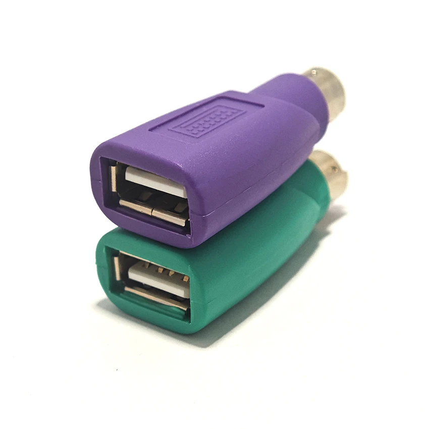 

Keyboard Mouse Converter PS2 PS/2 Male To USB Female Adapter Converter For Usb Accessories Purple and Green