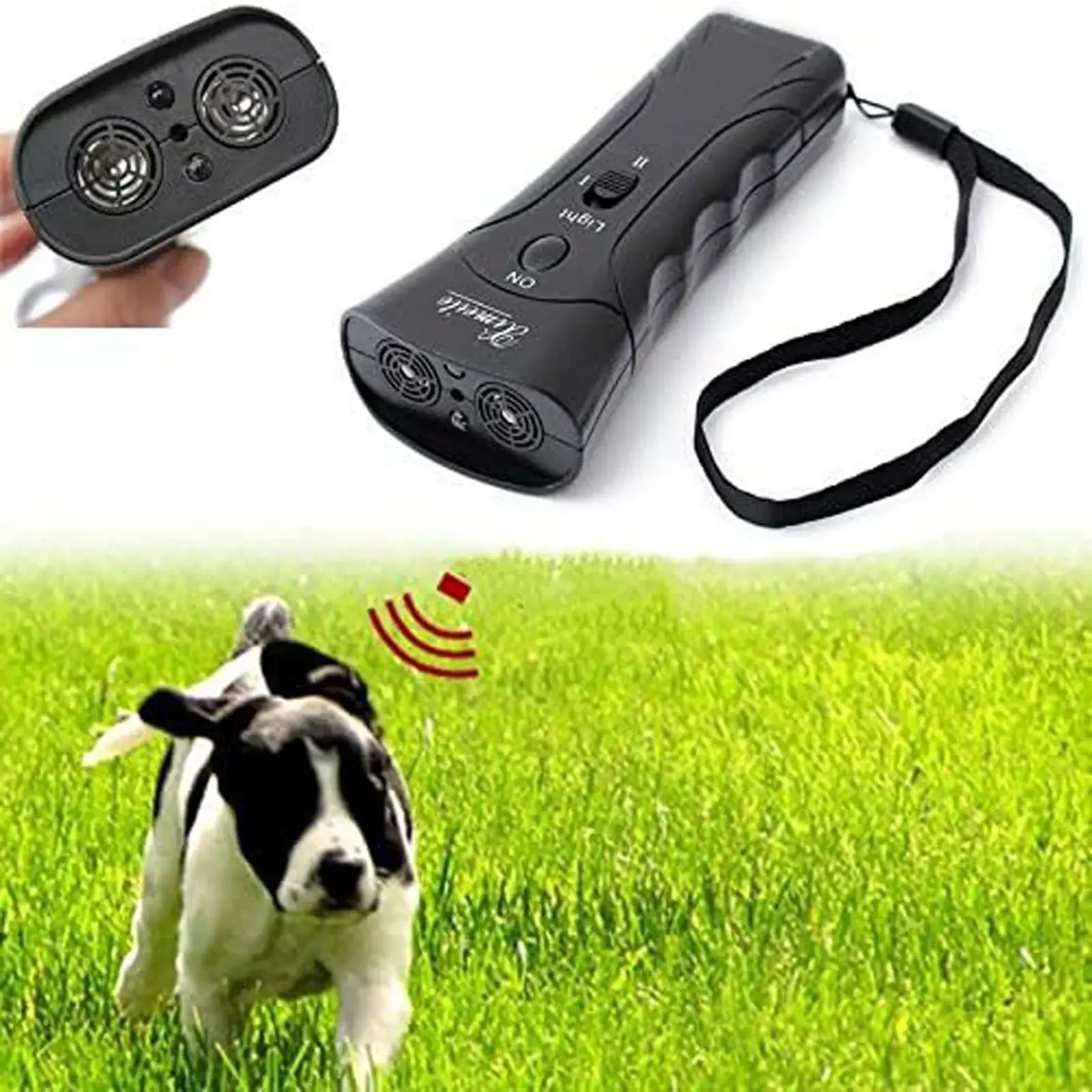 Repelente de Perros con LED Ultrasónico, Dispositivo Antiladridos, Repelente de Perros con Láser, Dispositivo de Entrenamiento para Perros
