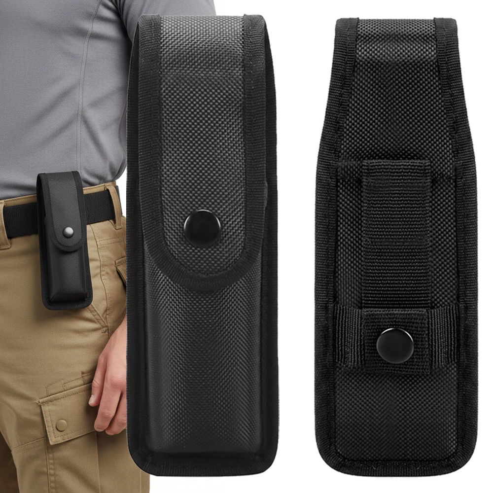 2pcs Tactical OC/Mace Spray Pouch Holster Top Flap MK4 Pepper Spray Pouch Snap Button Design for Duty Belt Vest