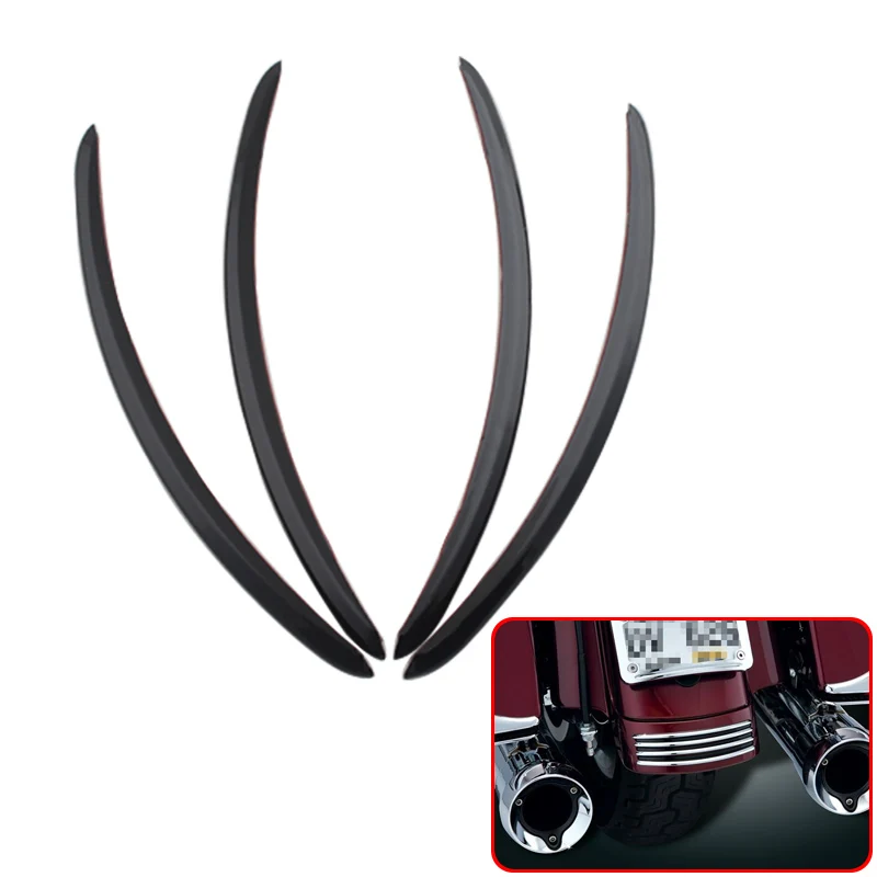 

4 Pcs Decorate Motocycle Black line Rear Fender Trim Accents For Harley-Davidson Road Glide FLTRX 2016 Street Glide FLHX 2013