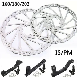 Bicycle Brake Rotor 160mm 180mm 203mm MTB Disc Brake Rotors 180/203 PM IS Bike Rotor Adapter MTB Brakes Set Part