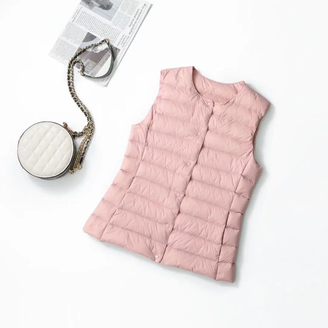 2025 ne wwomen's sleeveless liner down vest arrivals Light Women Waistcoat Spring Autumn Outerwear Inner