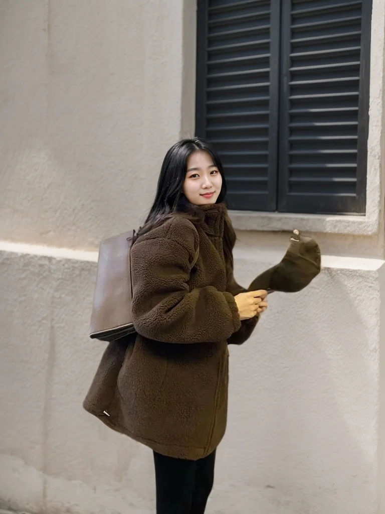 2025 Winter Thiened Baumwolle Jaet Koreanische Retro Lose frauen Kleine Größe Lamm Pelzmantel Warme Bequeme Casual Oberbekleidung