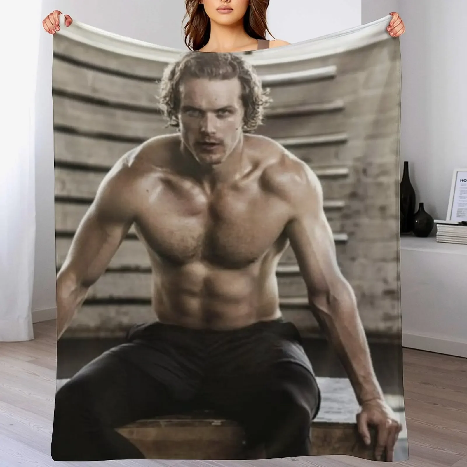 

Sam Heughan Throw Blanket Picnic manga bed plaid Luxury Blankets