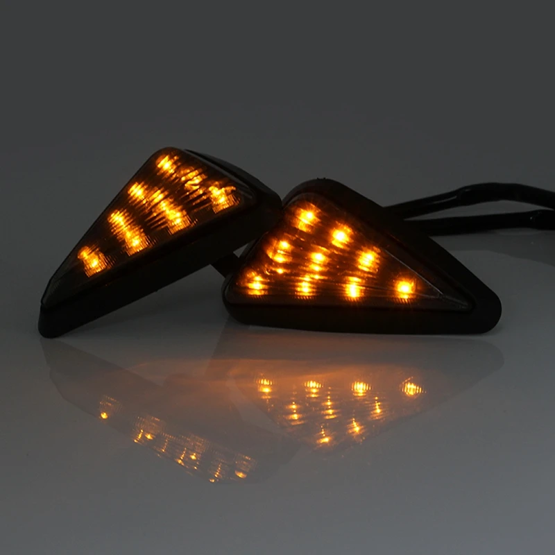 البوب 2 قطعة فلوش جبل مثلث على شكل LED بدوره مصباح إشارة ، 12 فولت دراجة نارية بدوره إشارات الضوء لسوزوكي هوندا ياماها