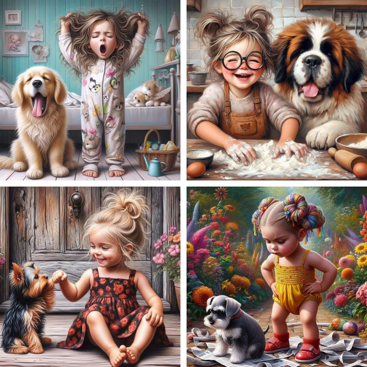 

DIY 5D Diamond Painting Girl and Dog Art Full Drill Mosaic Crafts Kids Room Decor Art Embroidery New Arrivals Home Decoration