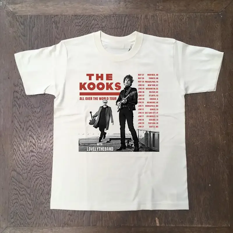 The Kooks All Over World Tour North America T Shirt Full Size S 5Xl