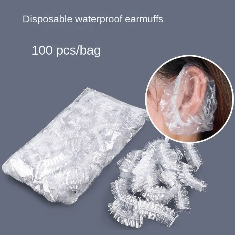 Ear Muffs Disposable Plastic Waterproof Hair Dye Treatment Oil Bath Beauty Shampoo Piercing Water Proof