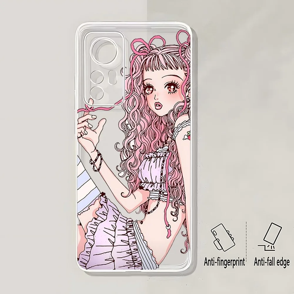 Anime Paradise Kiss Miwako Phone Case For Xiaomi 11 Redmi Note 11 5G 8T 9A 9 10T Note8Pro Note9 12SUltra Transparent Case