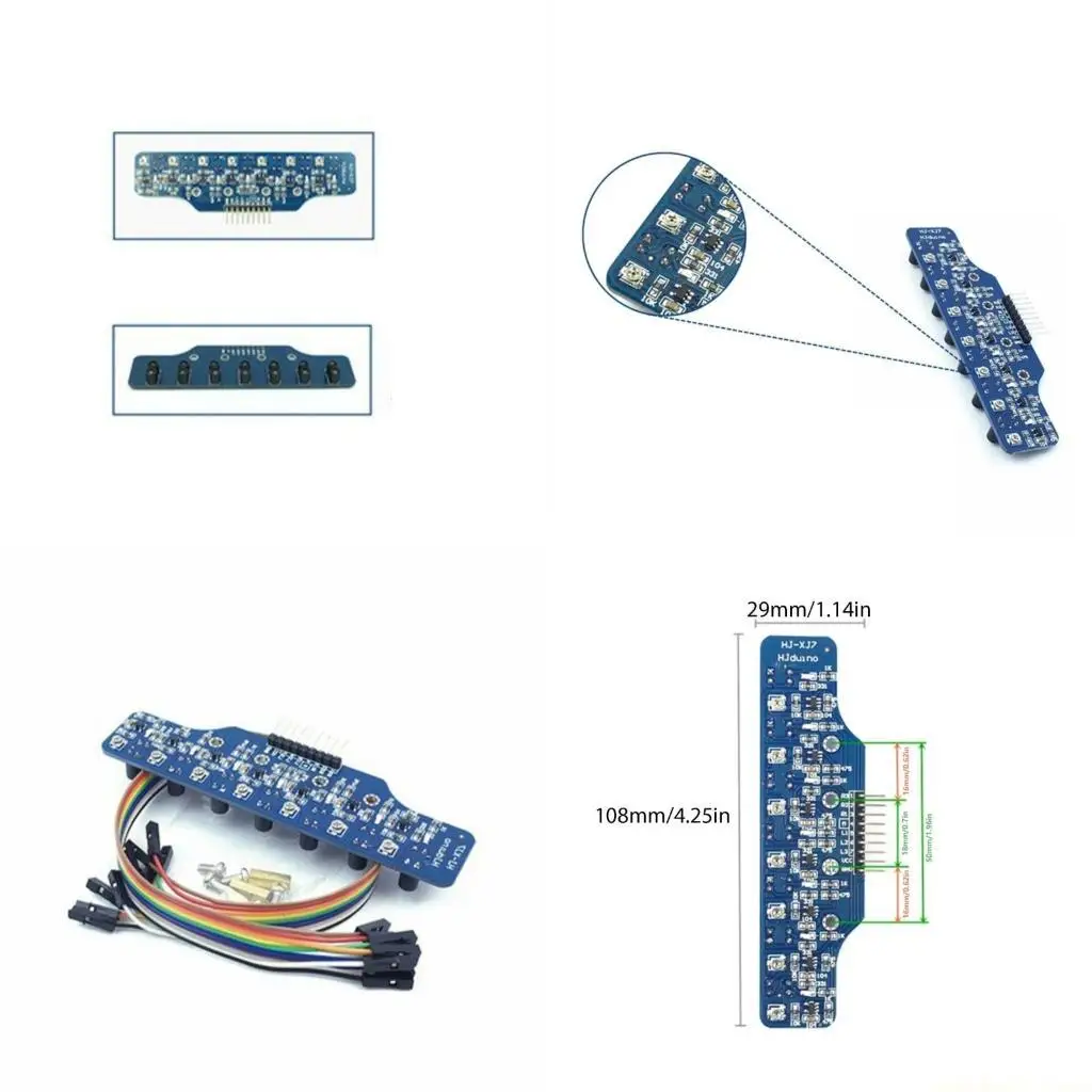 High Performances 7 Way Grayscale Sensors Module for Robotics Line Trackings