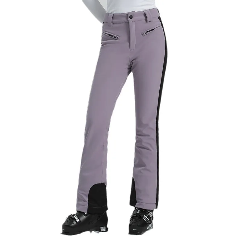 Pantalon de survêtement imperméable chaud pour femme, pantalon de ski de montagne, haute élasticité, salopette mince pour femme, neige, fjFemale,