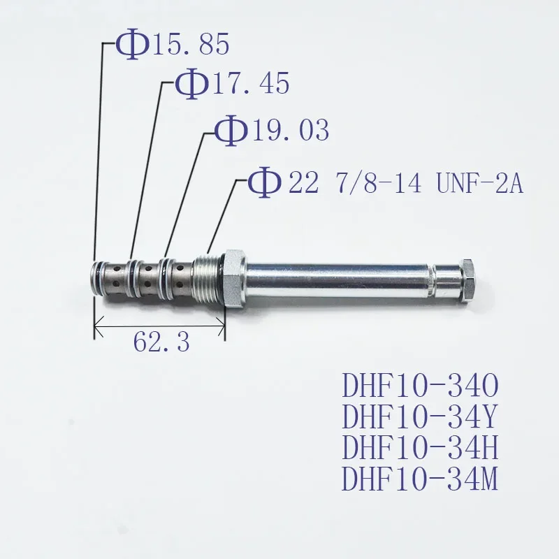 Threaded cartridge three-position four-way solenoid directional valve DHF10-34 series