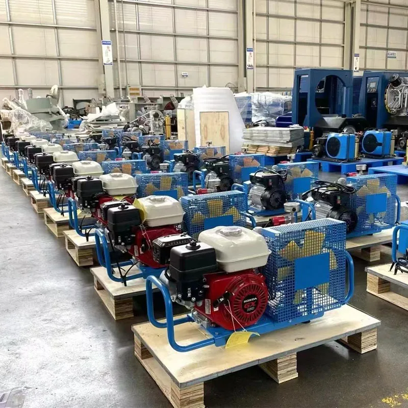 

High Quality 100L Power Manual Stop Reciprocating Diving Air Compressor Four-Cylinder 4500psi Portable and Lubricated