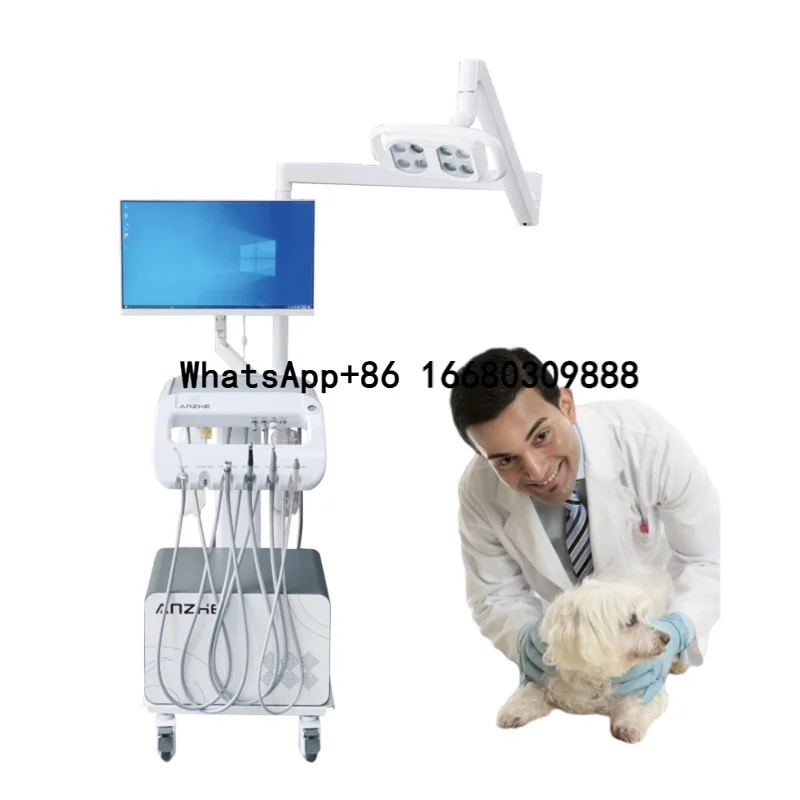 Professional Pets Factory Animal Operation Trolley Dog and Cat Vet  Mobile Cart Pet Teeth Treatment Machine