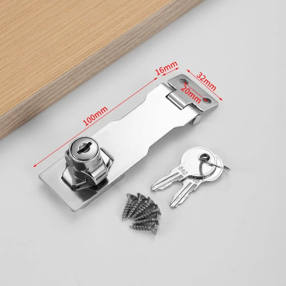 

Portable Security Furniture Locks Anti-theft No-punch Security Wooden Door Buckle Stainless Steel Thickened