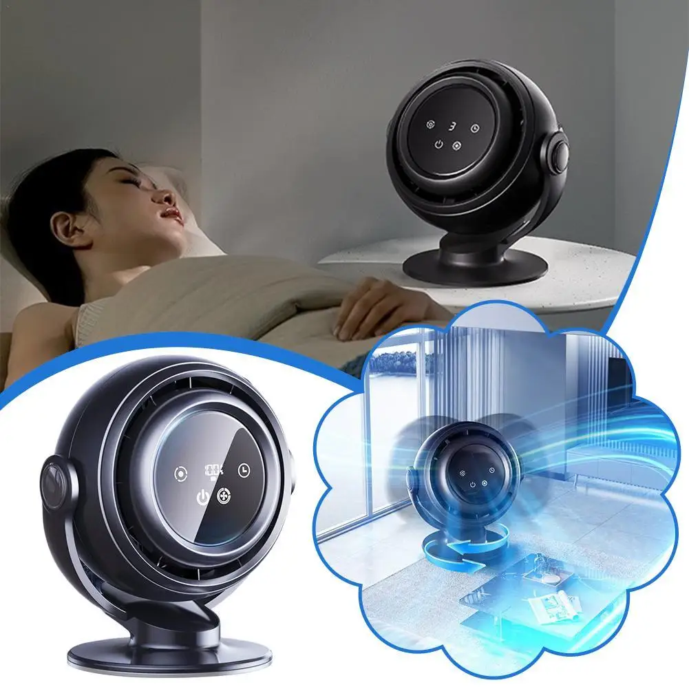 

Мини-настольный вентилятор для офиса, срок службы батареи, портативный, бесшумный, с охлаждением, перезаряжаемый, с длительной скоростью ветра, осциллирующий электрический вентилятор