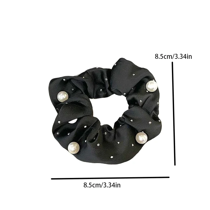 Простая тканевая жемчужная веревка для волос для женщин, элегантные резинки для волос без повреждений, модные резинки для волос с высоким хвостом для девочек