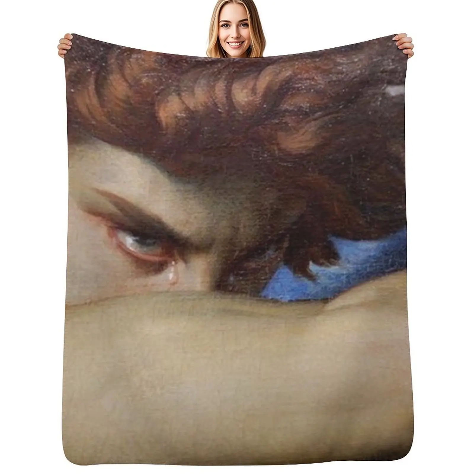 Fallen Angel by Alexandre Cabanel Throw Blanket Flannel Fleece Soft Warm Throw Blanket