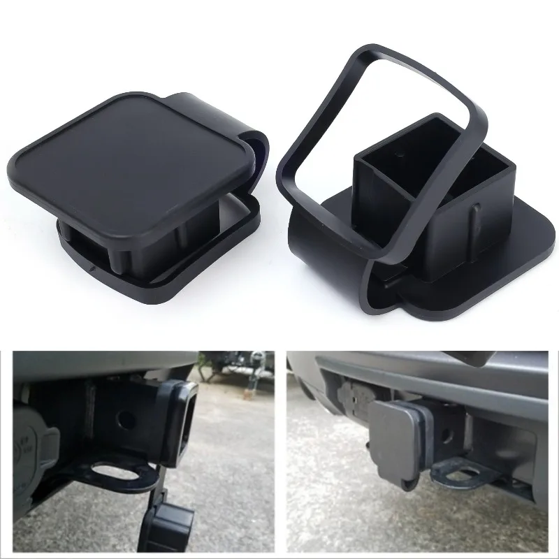 Car Trailer Hitch Cover 2 Inch Trailer Hook Square Mouth Anti Dust Plug Towing Protective Cover Car Modification Accessories