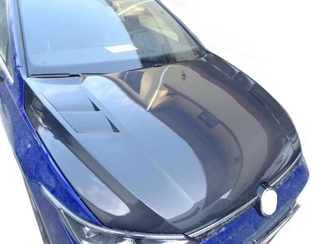 Carbon Fiber Front Engine Vent Hood Bonnet For VW Golf 8 gti R