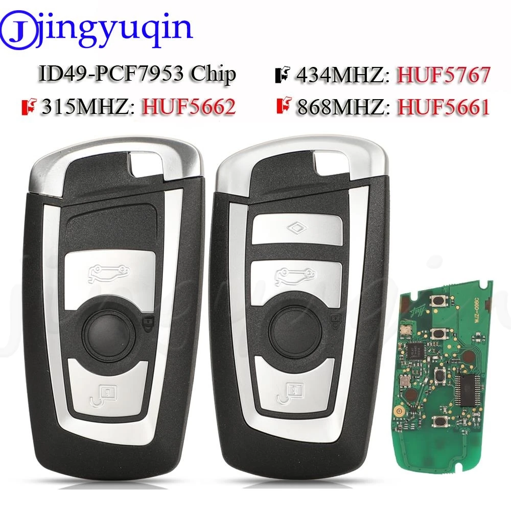 

Jingyuqin 3/4 Buttons CAS4/FEM Smart Remote Key 315/434/868Mhz PCF7953 For BMW 2 3 4 5 6 7 Series X3 X4