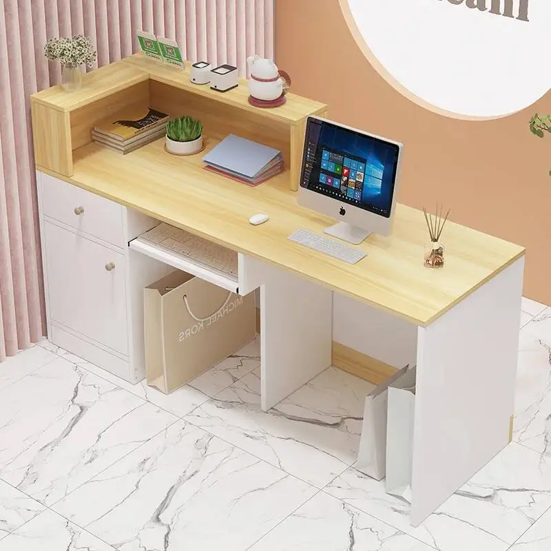 

Business Desks Promotion Reception Industrial Minimal Commericial Luxury Reception Desks Counter Welcome Bureau Office Furniture
