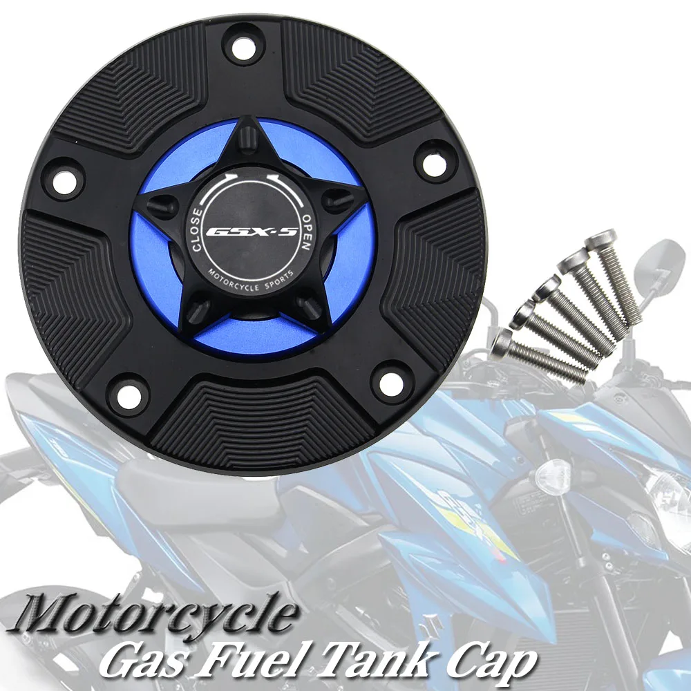 CNC Keyless Motorcycle Fuel Gas Tank Cap Cover fit For GSXR 600 750 1000 GSXS750 GSXS1000 HAYABUSA GSX1300R SV650 SV1000