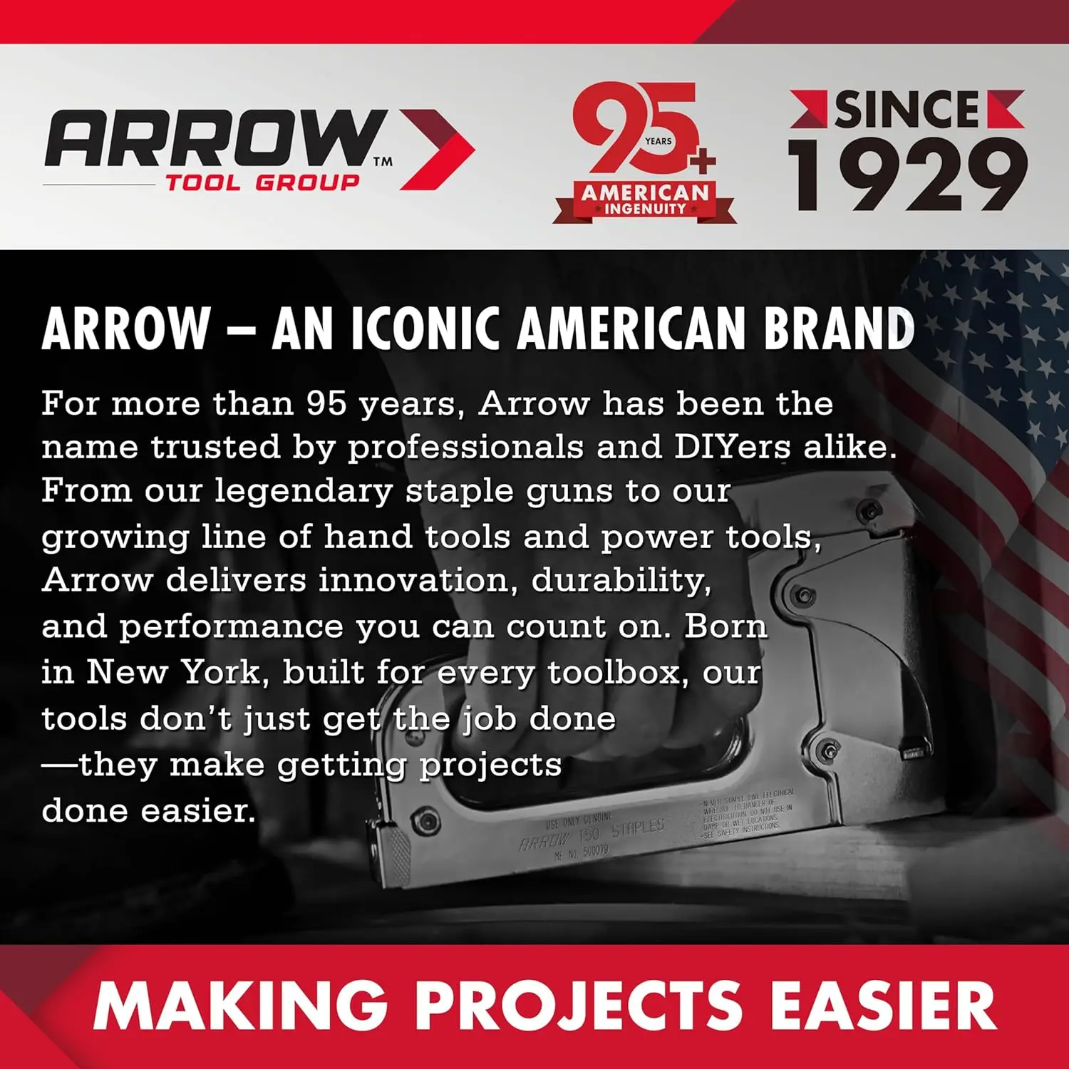 مجموعة أدوات المبرشم شديدة التحمل من Arrow، مسدس برشام احترافي مع 120 برشام متنوعة #3