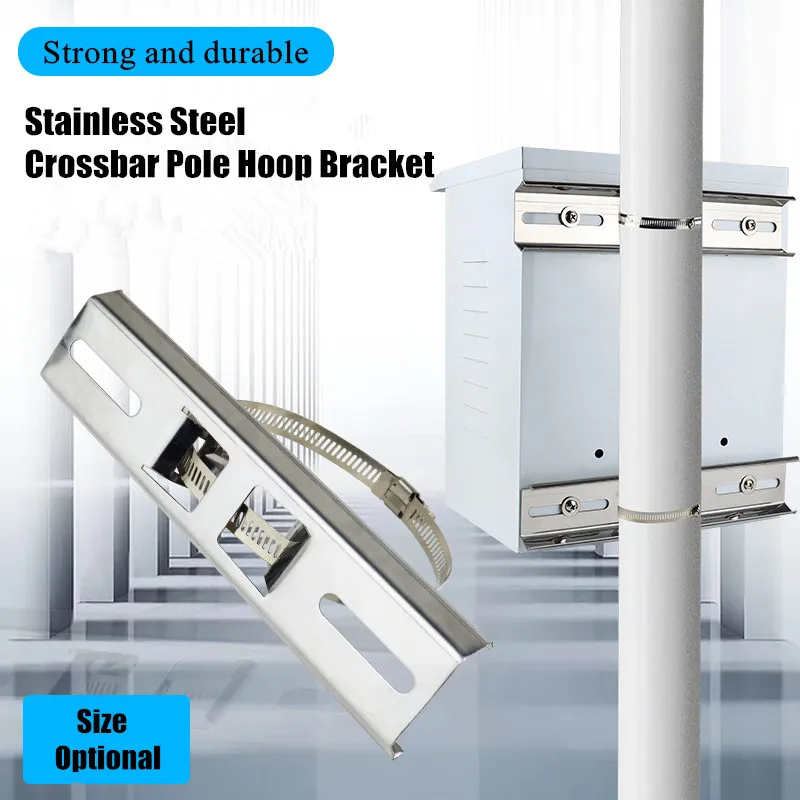 

Pillars&Pole Wall Mount Bracket Monitoring Crossbar Hoop Support with Hoops 25CM 30CM 40CM for CCTV Security Surveillance Camera