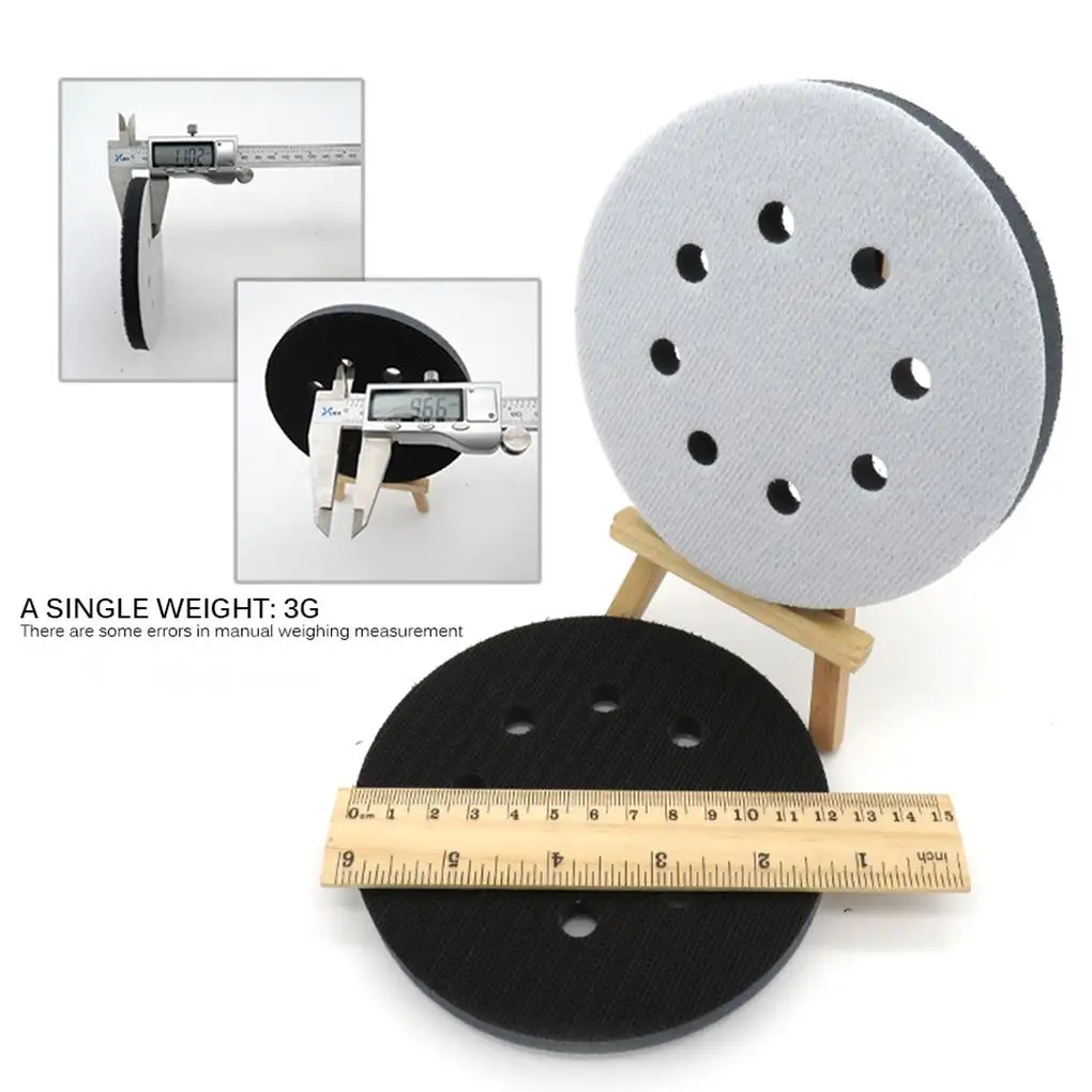 Soft Lixar Buffer Pad, 8-Hole Discos, Polimento, Exterior