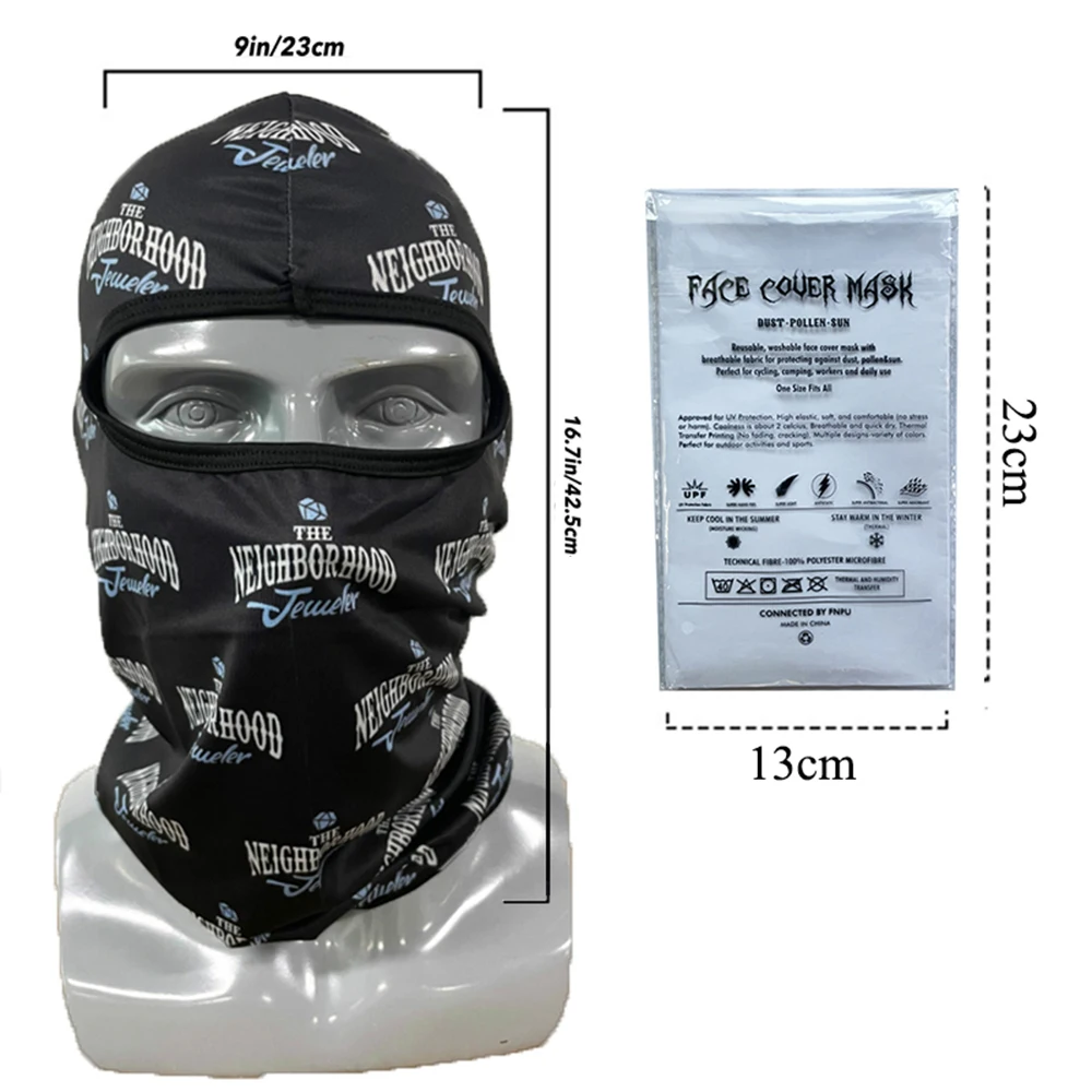 Imagem -05 - Balaclava Motocicleta Personalizada para Homens Máscara de Esqui à Prova de Vento Ciclismo Escudo Facial Completo Bandana Halloween Personalizado Seu Design 100 Pcs