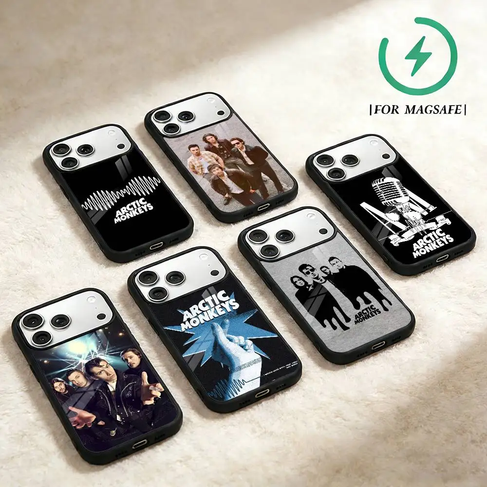 

Arctic Monkeys Band Phone Case For iPhone 17 16 15 14 13 12 Pro Max Plus for Magsafe Mirror Wireless Magnetic Cover