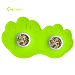 APETDOLA Pet Placemat Cat Dog Water Bowl Mat Waterproof Silicone Pet Feeding Mat Non-slip Dog Feeding Mat Pet Feeder Supplies