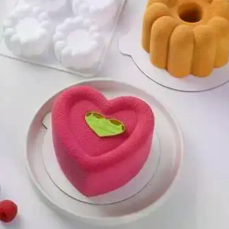 Flower-shaped and Star-shaped Silicone Cake Molds French Mousse Cake Molds Home Baking Tools Kitchen Styling and Baking Supplie