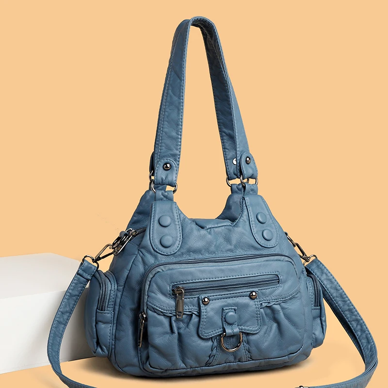 Bolso de mensajero de alta calidad para mujer, bolsos de cuero suave de lujo, bolsos de diseñador de marca famosa, bolso de hombro para mujer, nueva moda