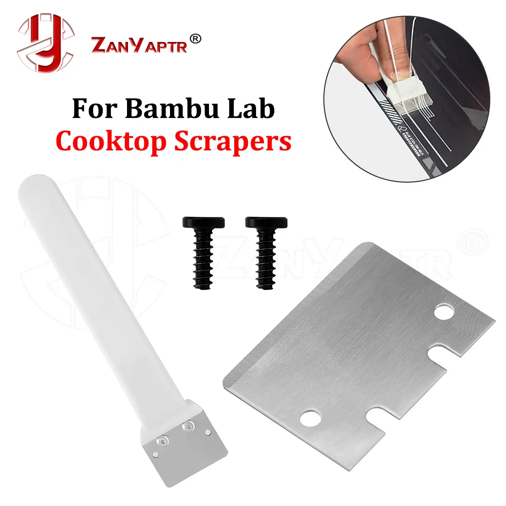 

For Bambu Lab Replacement Knife Tip Scraper blade SK5 Steel Blade CNC Machined Cleaning Tool For 3D Printer Accessories