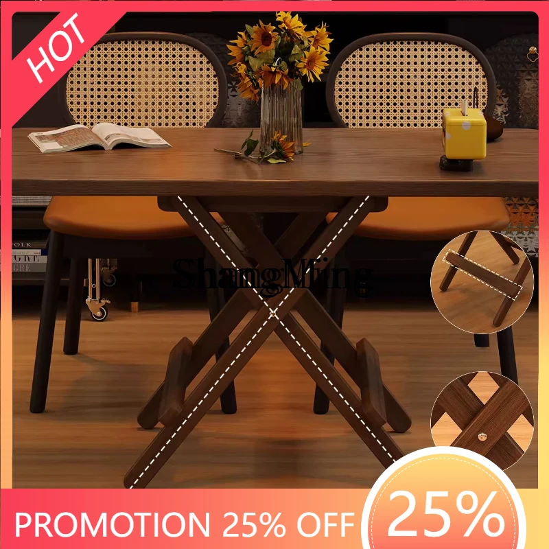 FGgood-looking  high-end foldable family dining table outdoor portable booth square table simple dining table