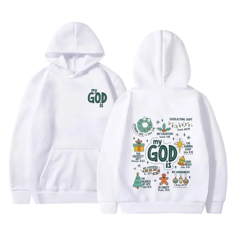

Christian Religious Christmas Hoodie Funny My God Is Jesus Is The Reason Hoodies Men Women Casual Oversized Hooded Streetwear
