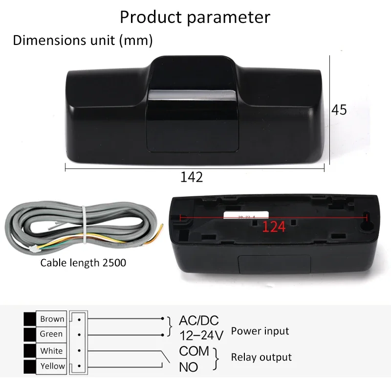 Access Control Automatic door microwave sensor infrared sensor electric sliding door probe auto gate opening switch