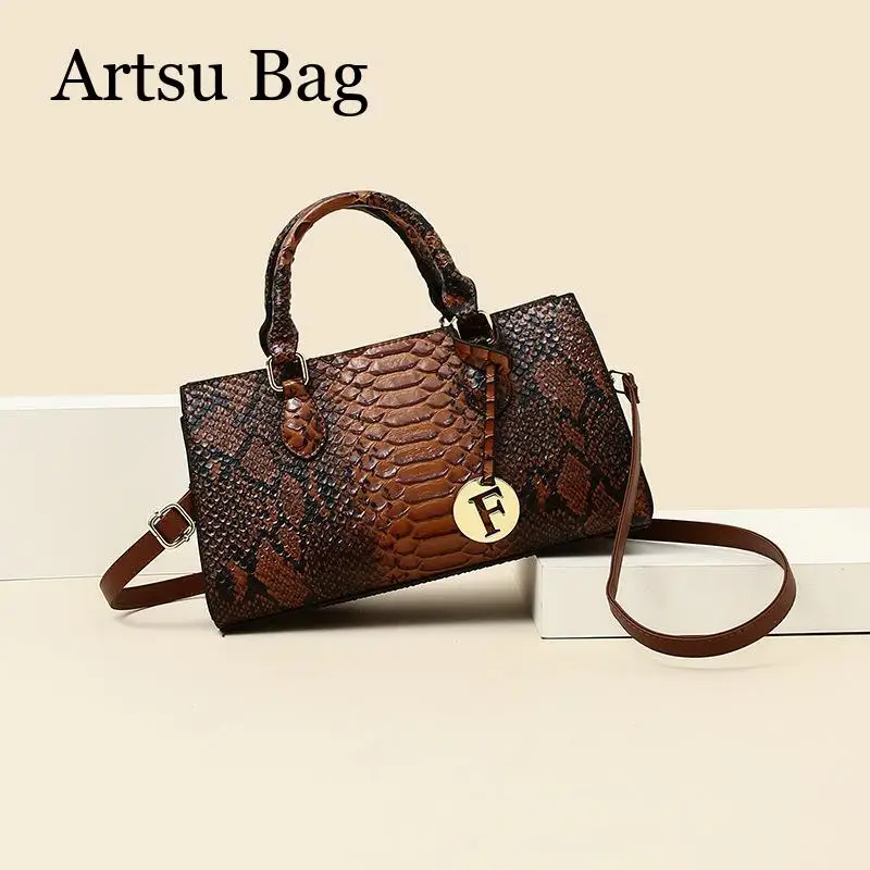 

3Pcs/set Composite Bag Retro Serpentine Texture Women's Bag Versatile Large Capacity Tote Bag with Purse Shoulder Crossbody Bag