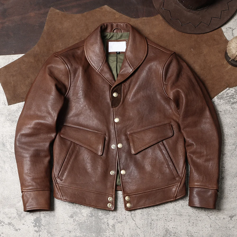 

DSG798 Asian Size Super Top Quality Genuine Italy 1.3mm Thick Goat Leather Classic Durable Sheep Stylish Jacket