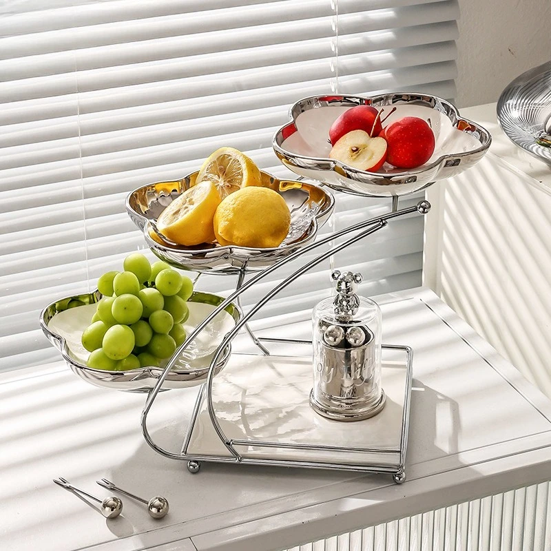 New Year's fruit plate Home living room Tea table Zero food plate High value creative decoration Dim Sum candy plate