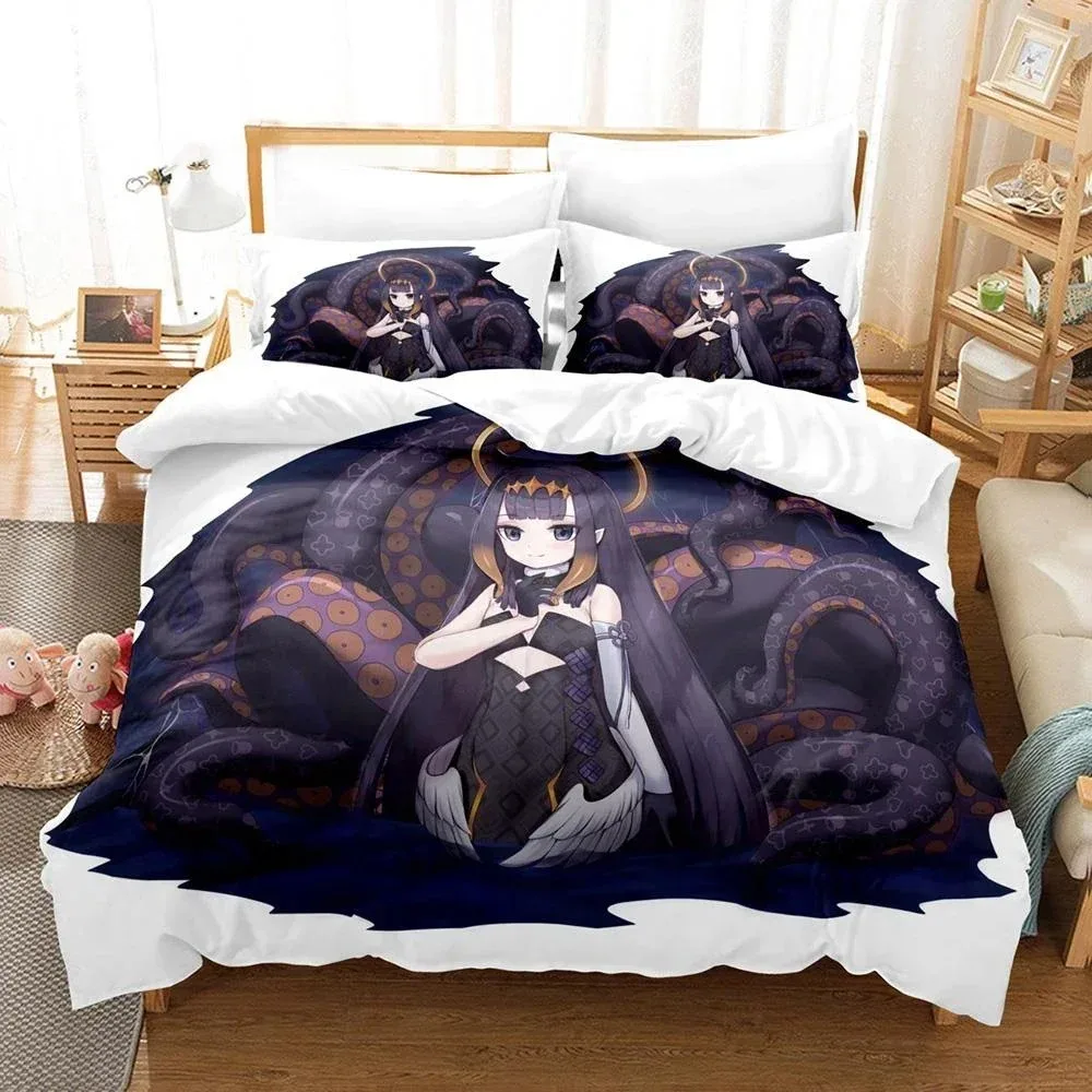 Ninomae Inanis holoEN 3D NEW Duvet Cover Pillowcase Bedding Set Adult Boy Girl Bedroom Decoration Children Single Double Large