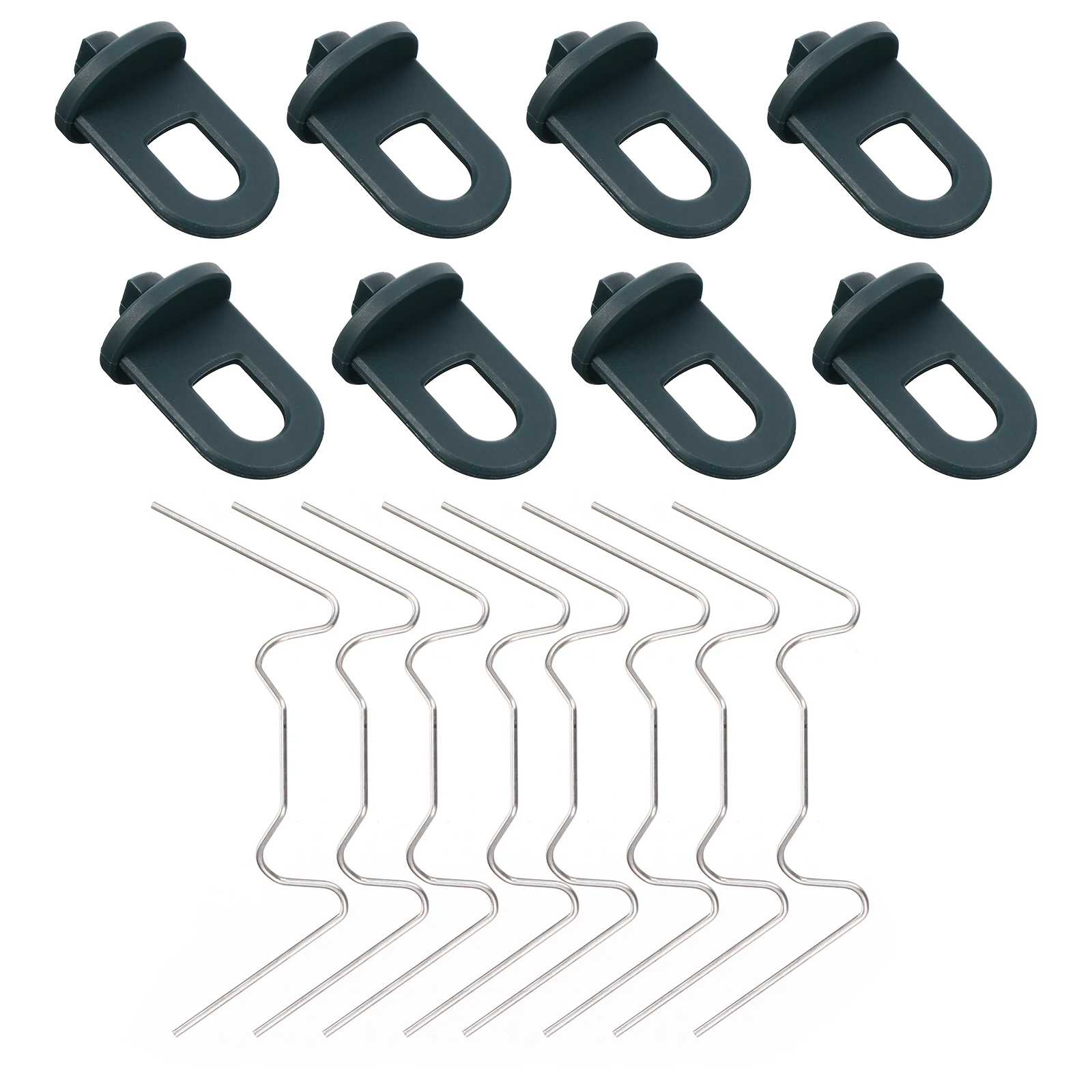 

25pcs Stainless Steel Glass Clips Greenhouse Panel Clamps Plastic Plant Hangers Garden Accessories W Type Hooks Glass